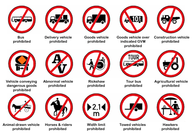 K53 Road Signs Chart - Ponasa